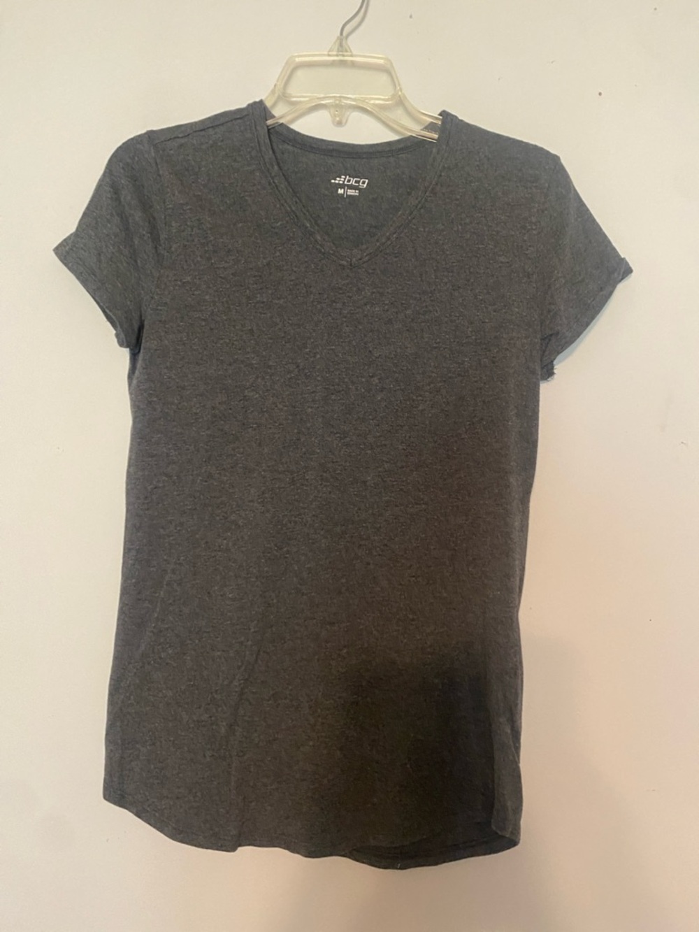 bcg Charcoal V-Neck Short Sleeve Tee